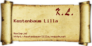 Kestenbaum Lilla névjegykártya