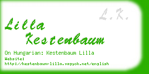 lilla kestenbaum business card